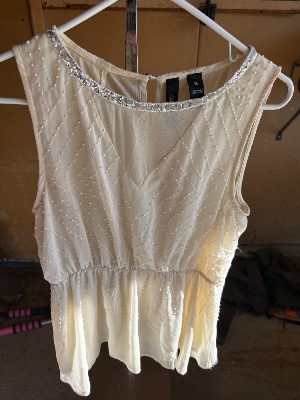 Buckle Boutique Sequin Beaded Tank Top